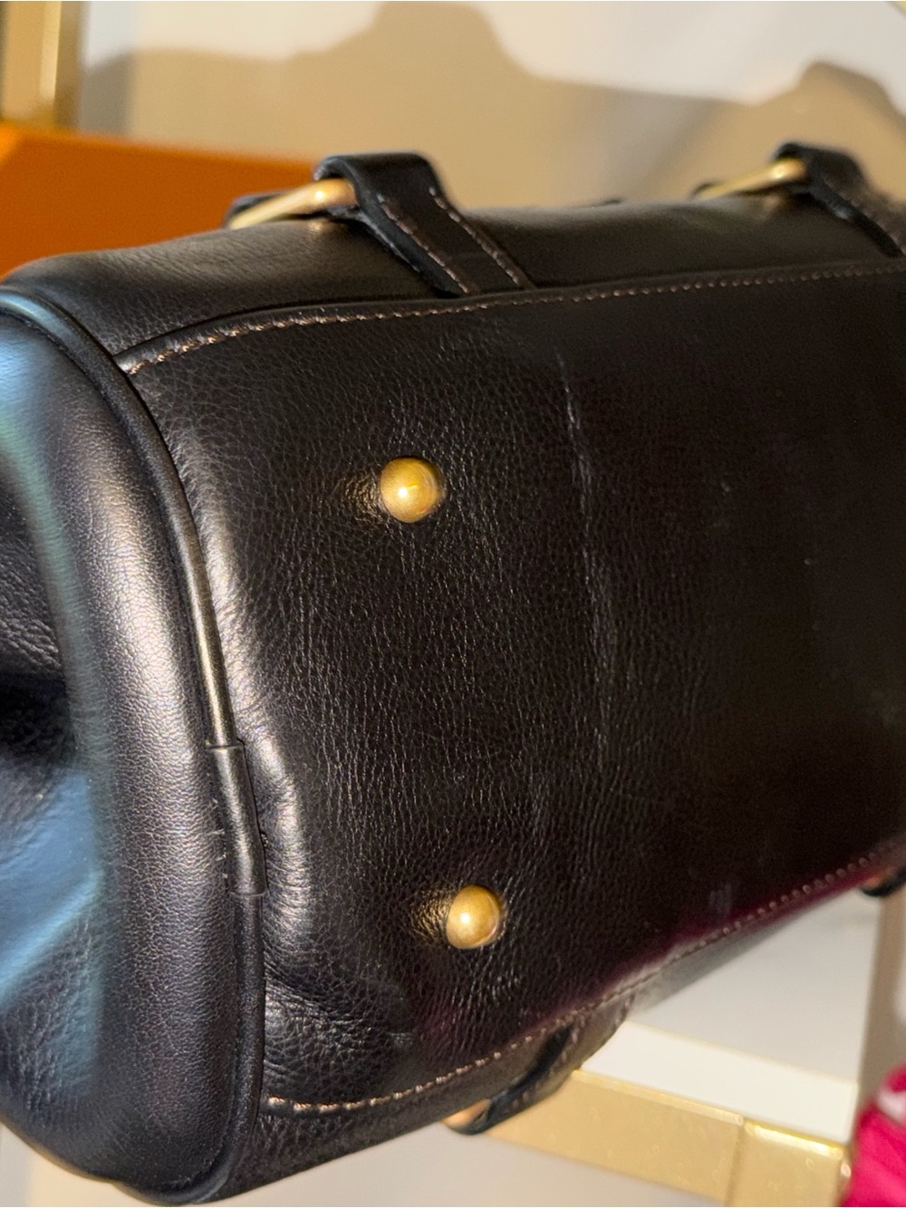 Dooney & Bourke Florentine Leather Regular Satchel Bag - Black - Picture 4 of 9